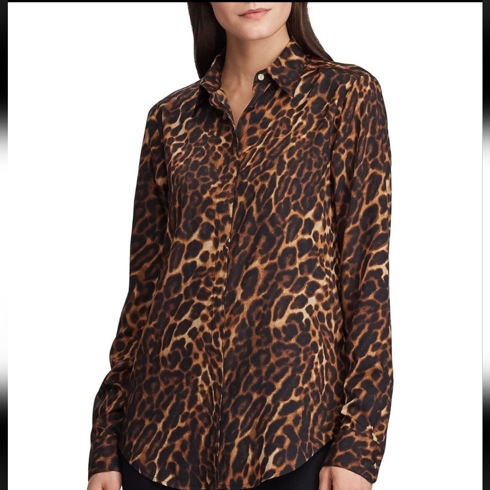 Ralph Lauren Leopard Print Button-Down Shirt